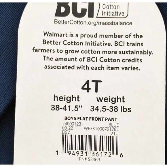 2 Wonder Nation Pants Boys 4T Toddler Navy Blue Flat Front School Uniform Bundle - Picture 2 of 13